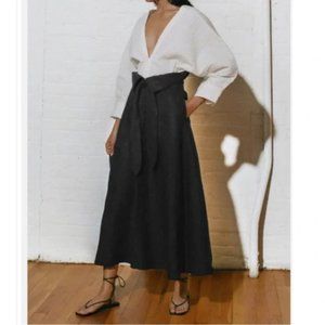 Mara Hoffman Women's Anna Skirt — Linen, Black, L